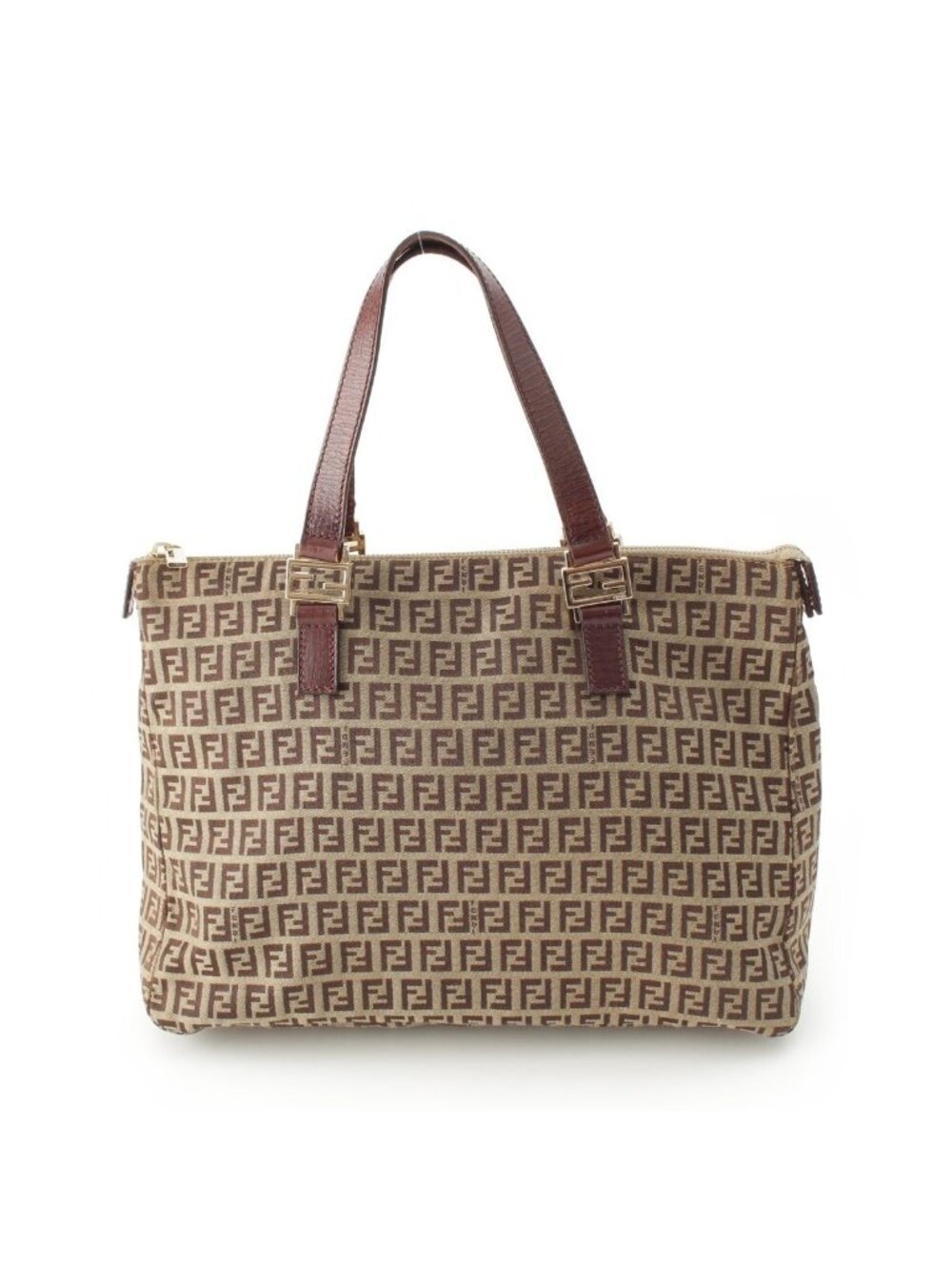 Fendi Canvas Zucchino Tote Bag Brown